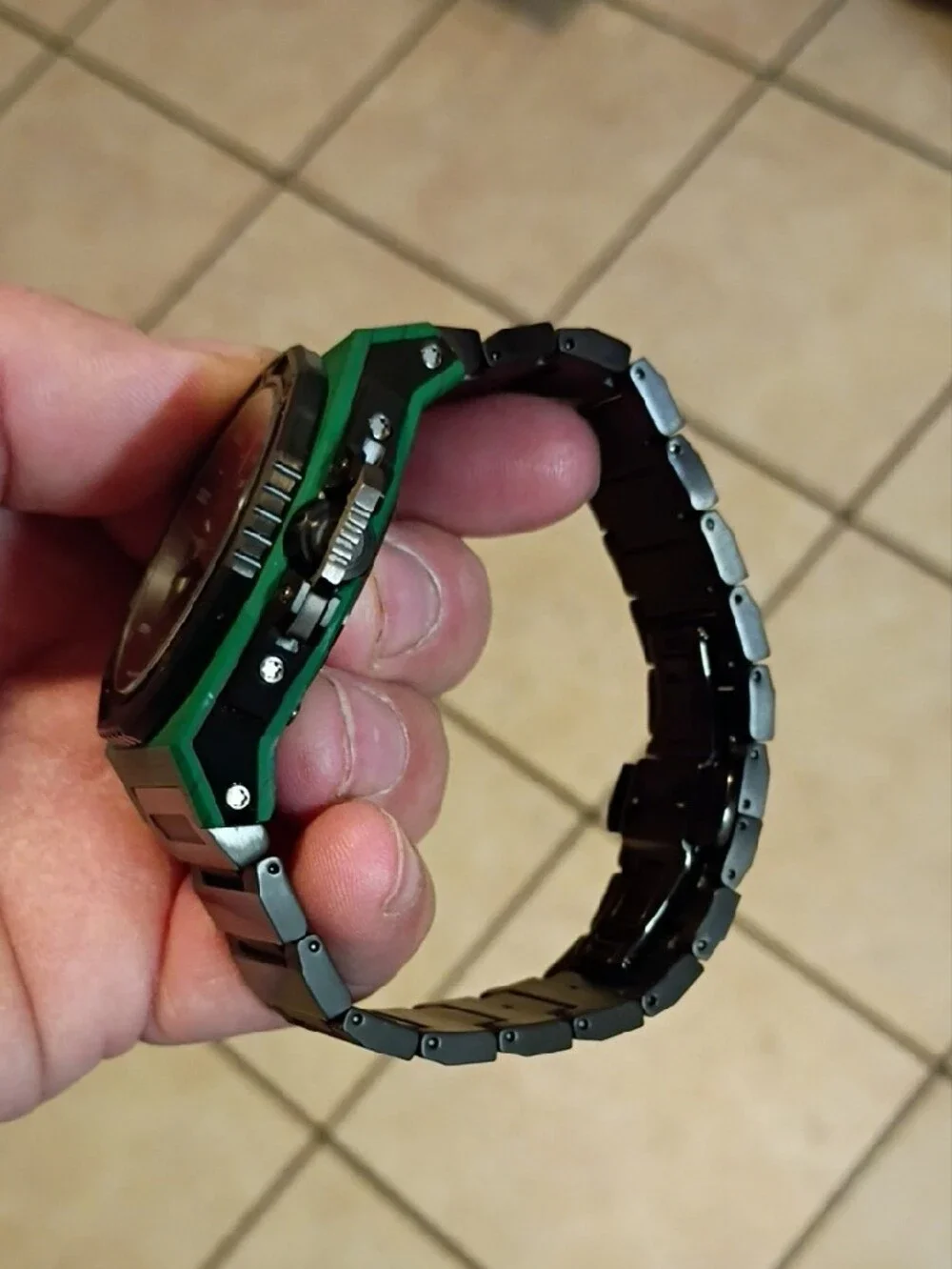 Technomarine Carbon Nautic Green Carbon Fiber Black Bezel In Band 45 Mm